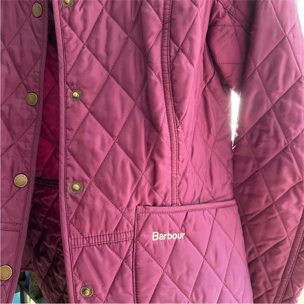 Barbour Women's Burgundy Quilted Utility Jacket - Picture 2 of 5